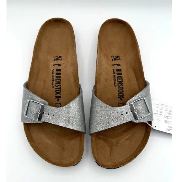 Birkenstock Madrid Birkoflor Magic Galaxy Silver Unisex Size USL11/M9 EU42 - Picture 1 of 8